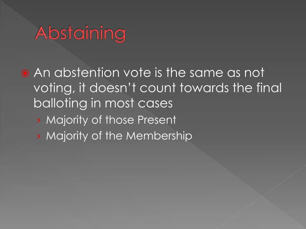 abstaining