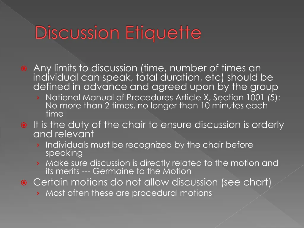 discussion etiquette