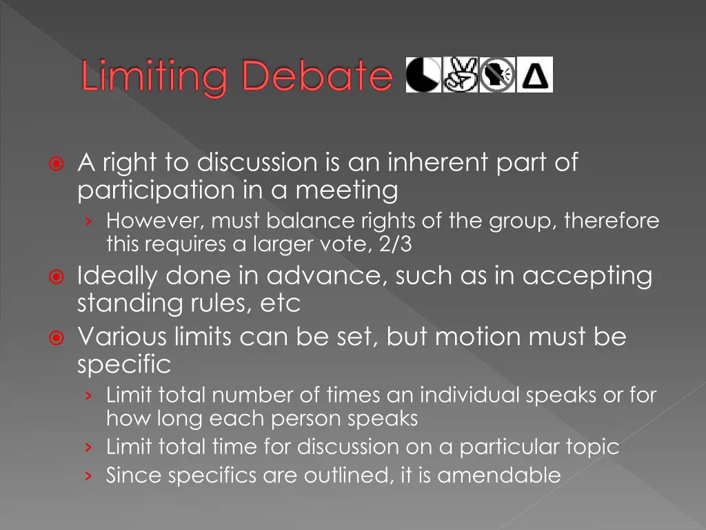 limiting debate