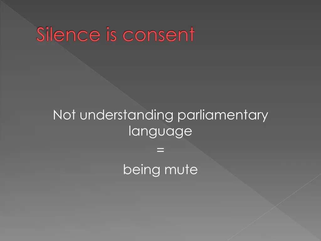 silence is consent