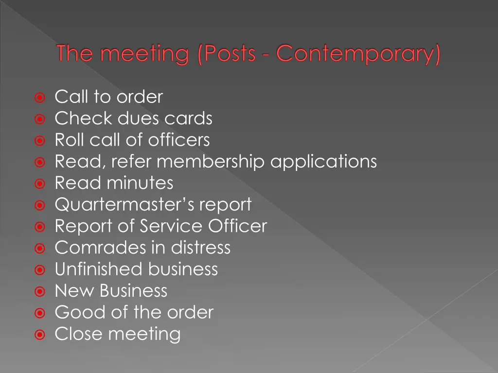 the meeting posts contemporary