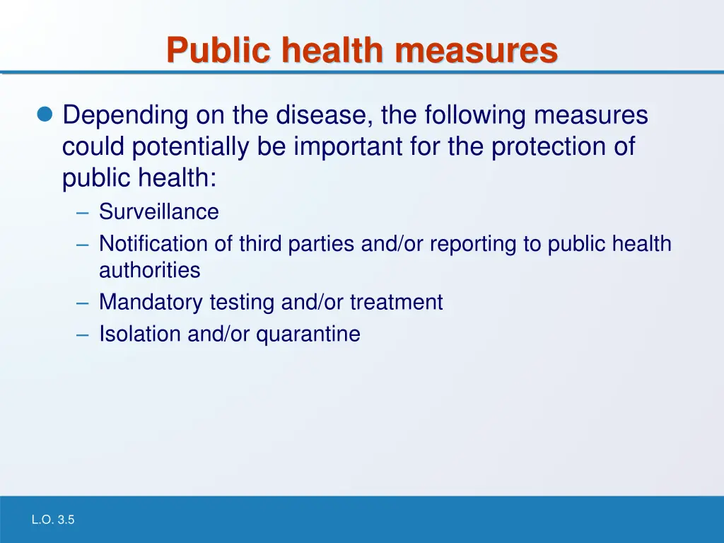 public health measures