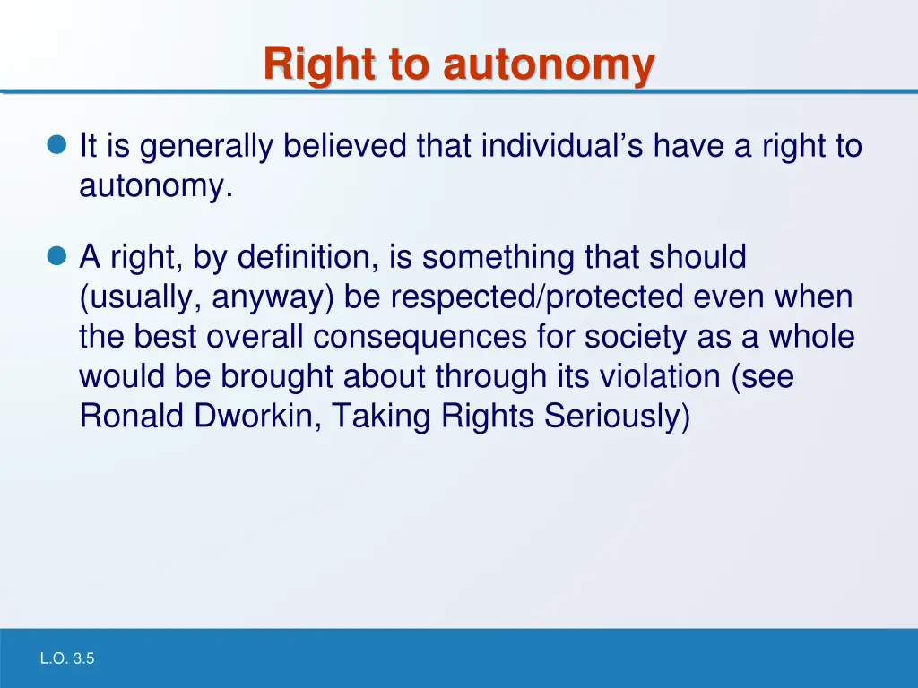 right to autonomy