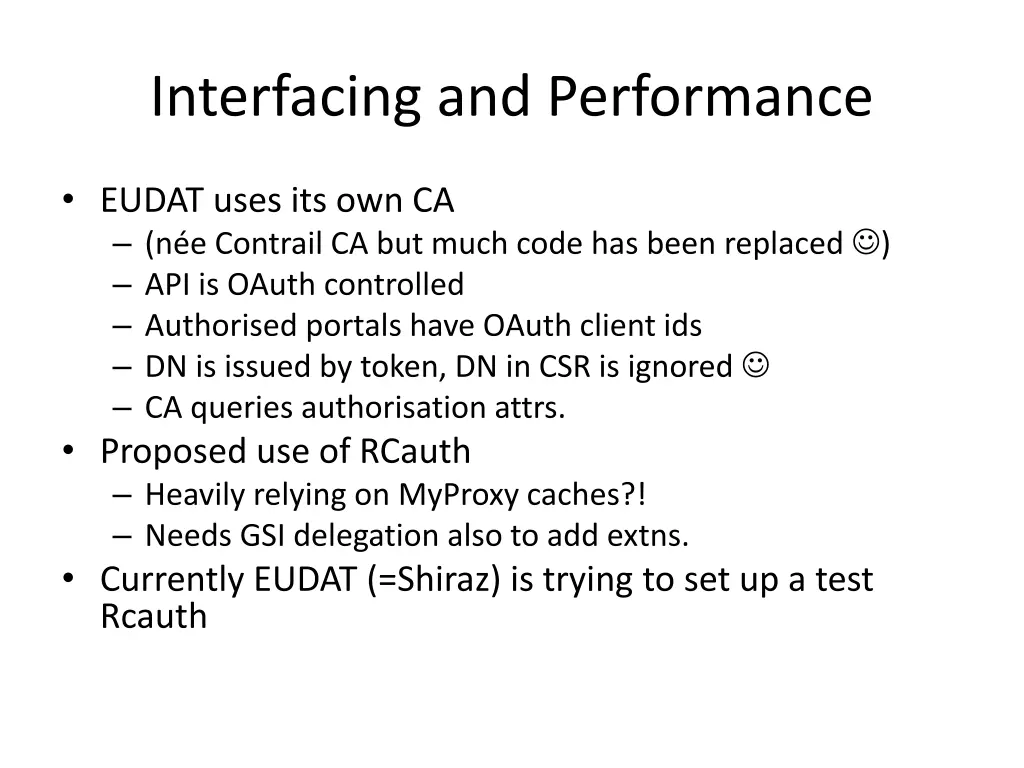 interfacing and performance