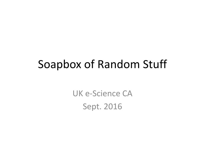 soapbox of random stuff