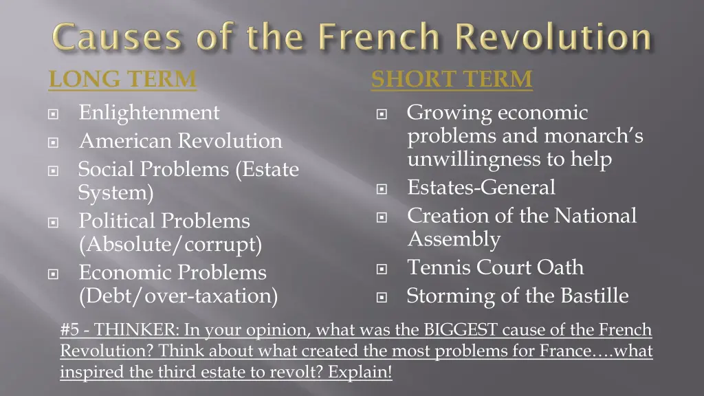 long term enlightenment american revolution