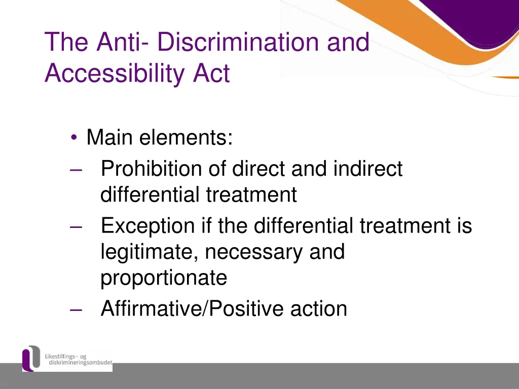 the anti discrimination and accessibility act