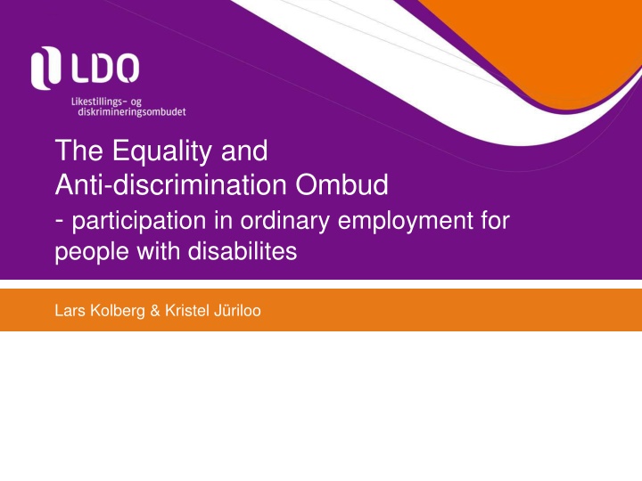 the equality and anti discrimination ombud