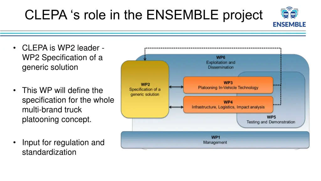 clepa s role in the ensemble project