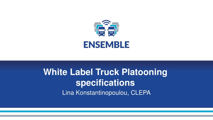 white label truck platooning specifications