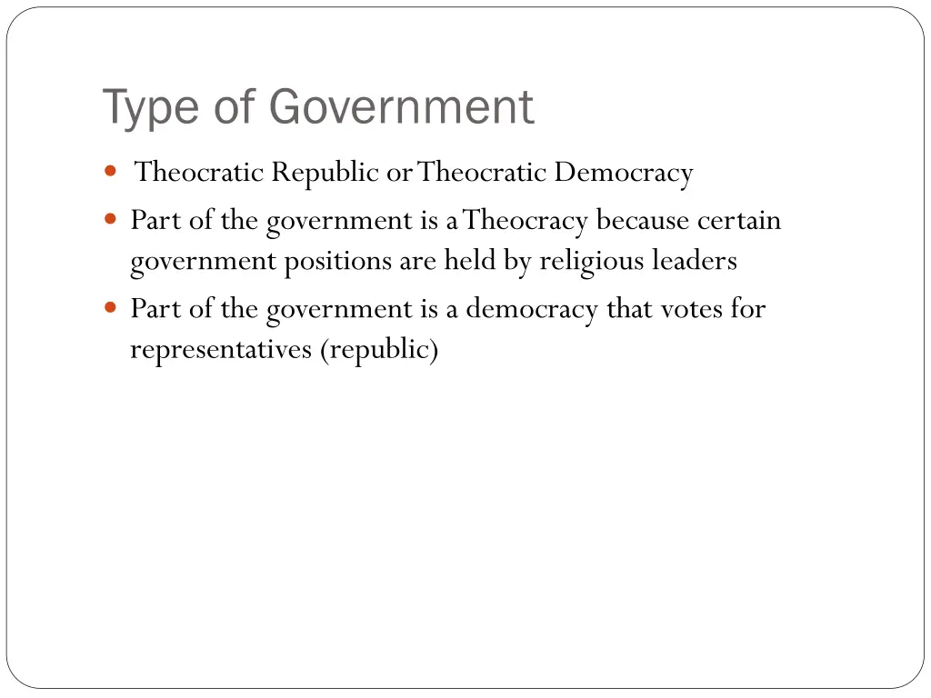 type of government