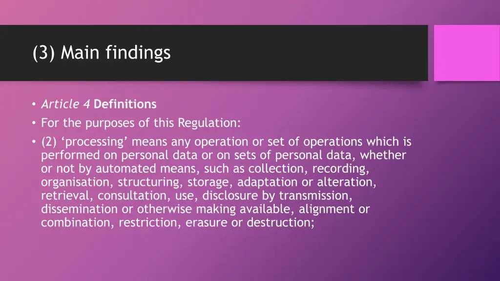 3 main findings 3