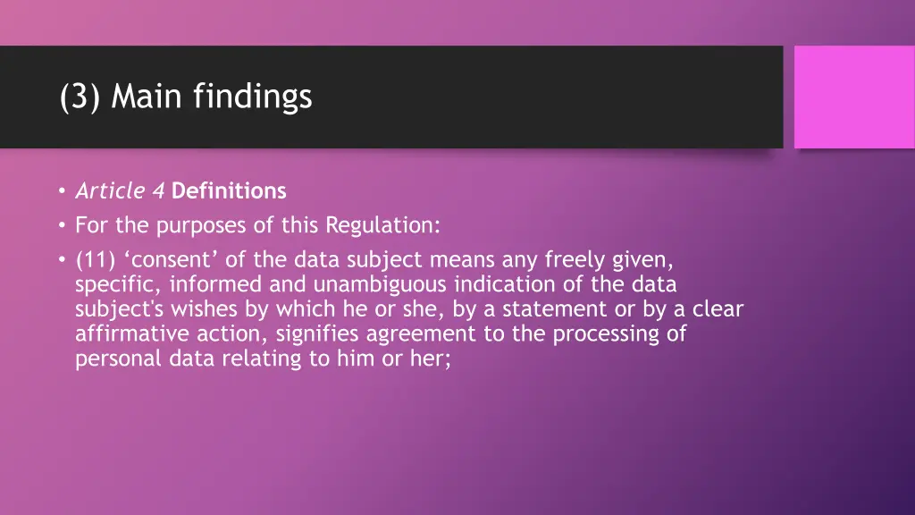 3 main findings 7