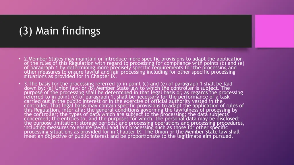 3 main findings 9