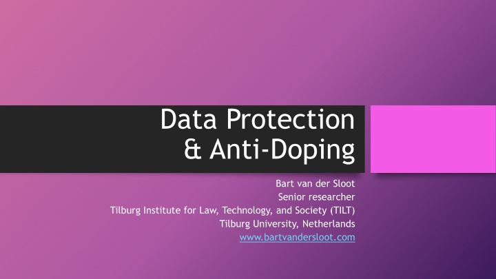 data protection anti doping