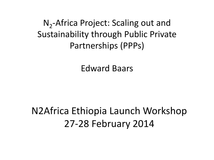 n 2 africa project scaling out and sustainability