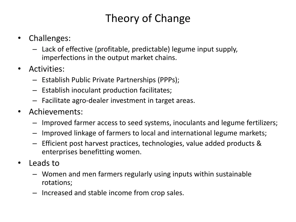 theory of change