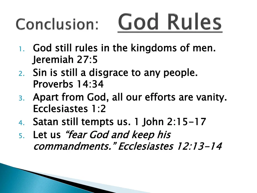 1 god still rules in the kingdoms of men jeremiah