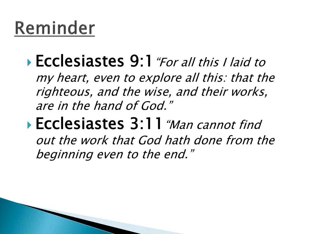 ecclesiastes 9 1 my heart even to explore