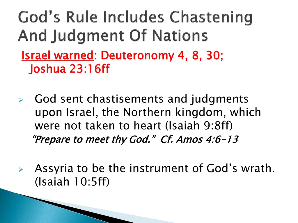 israel warned joshua 23 16ff