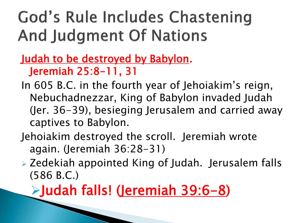 judah to be destroyed by babylon jeremiah