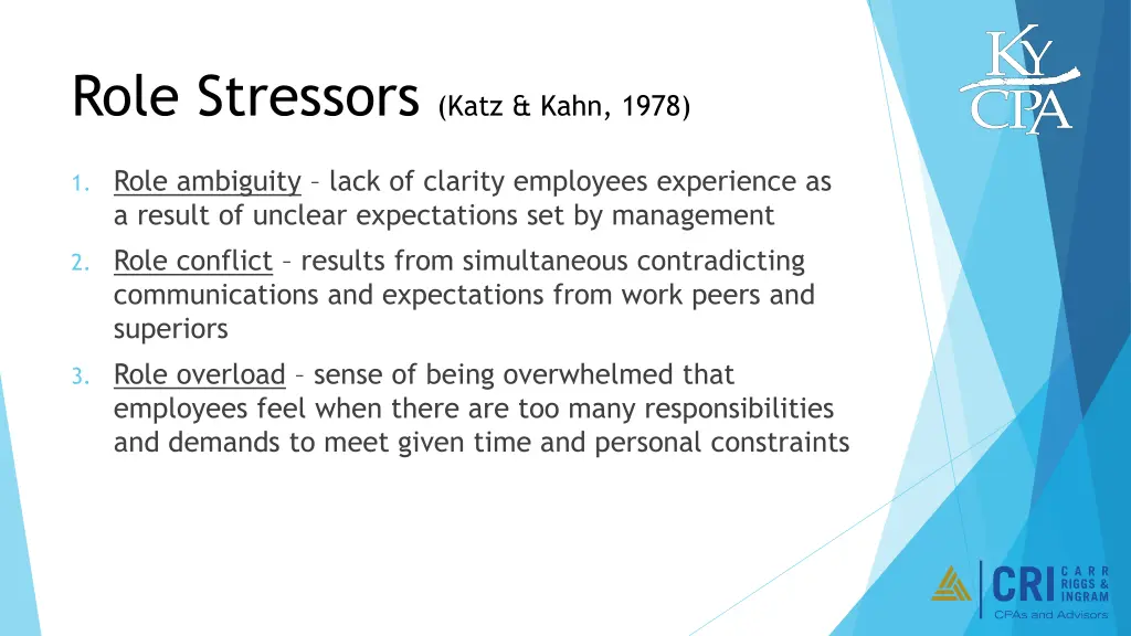 role stressors katz kahn 1978