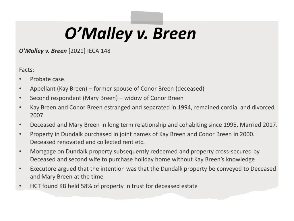 o malley v breen