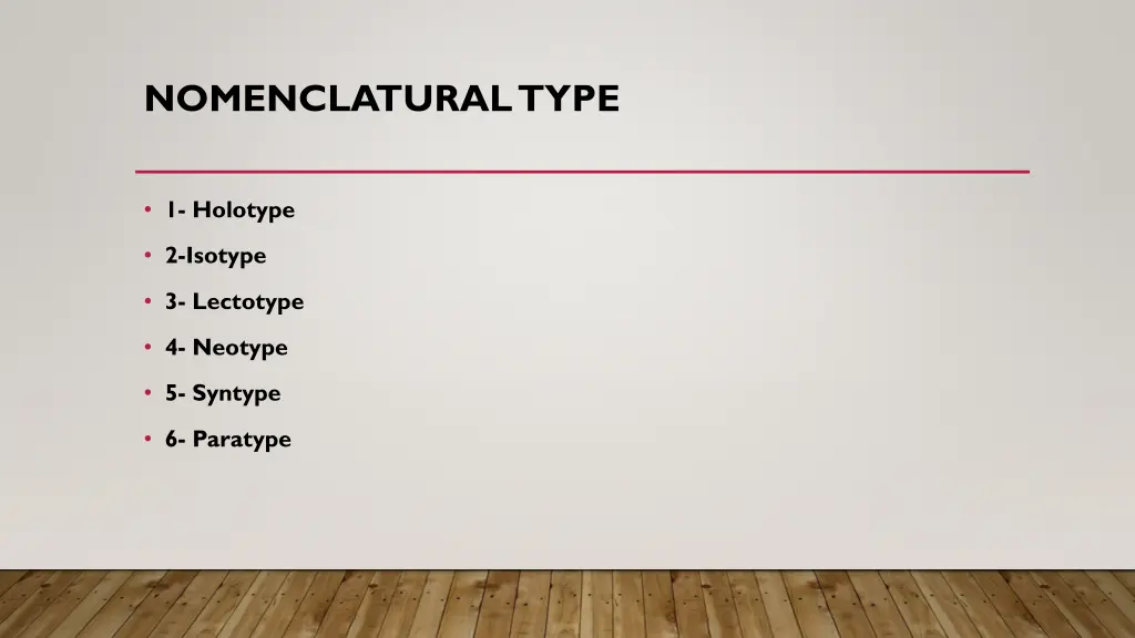 nomenclatural type