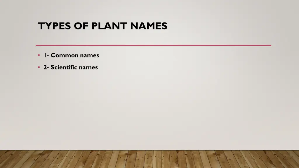 types of plant names