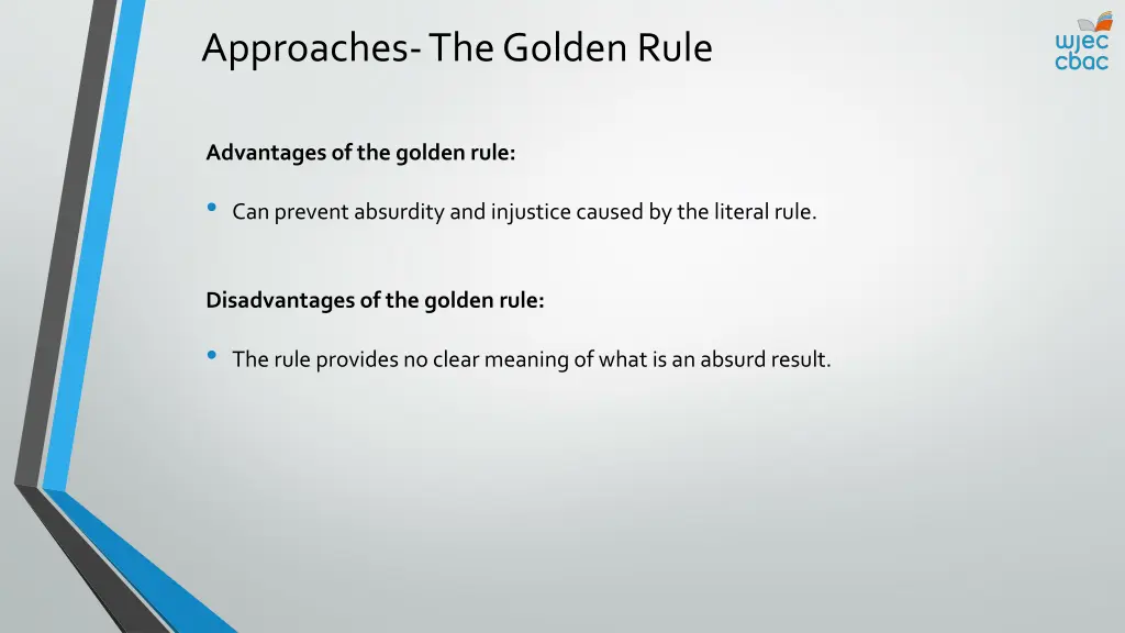 approaches the golden rule 2