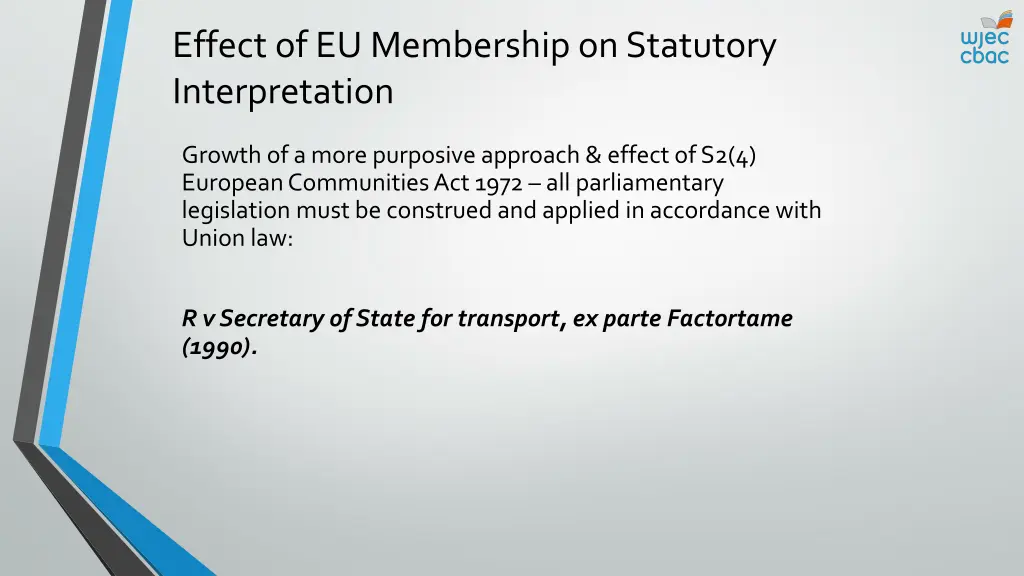 effect of eu membership on statutory