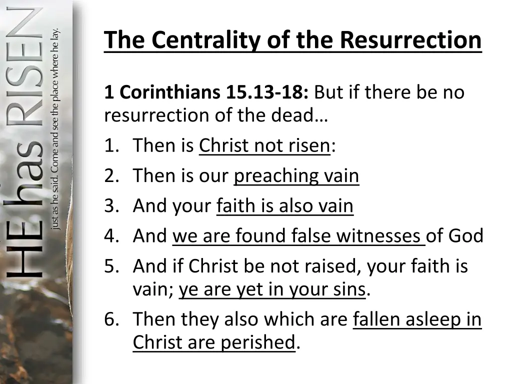 the centrality of the resurrection 1