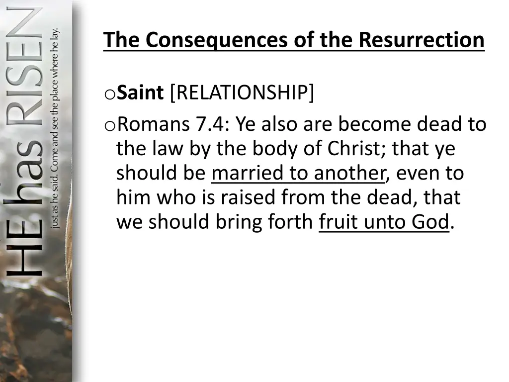 the consequences of the resurrection 2