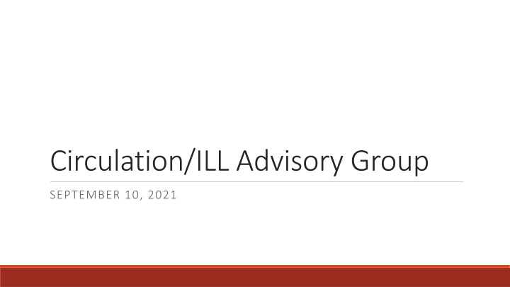 circulation ill advisory group