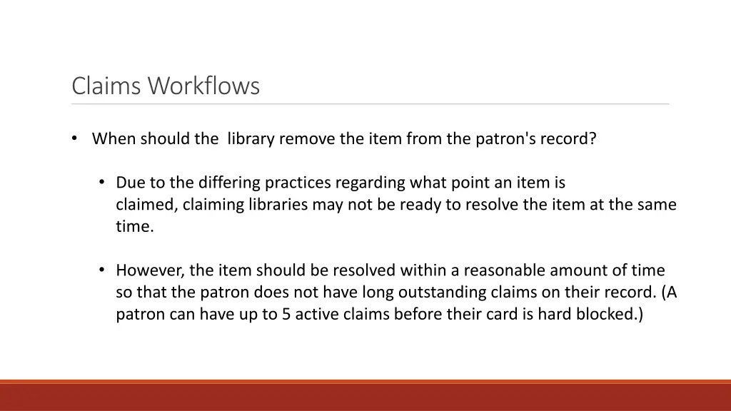 claims workflows 2