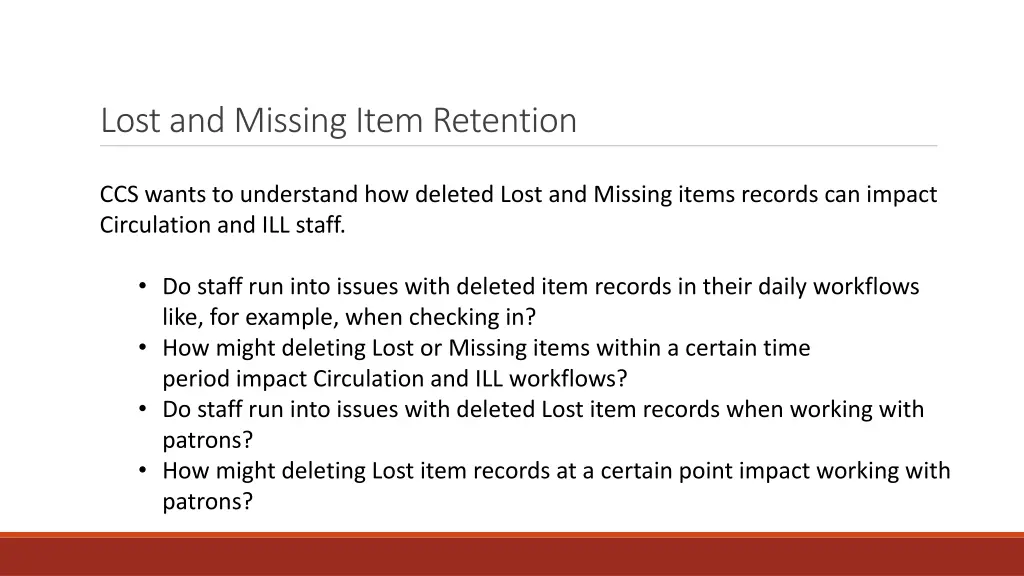 lost and missing item retention 6