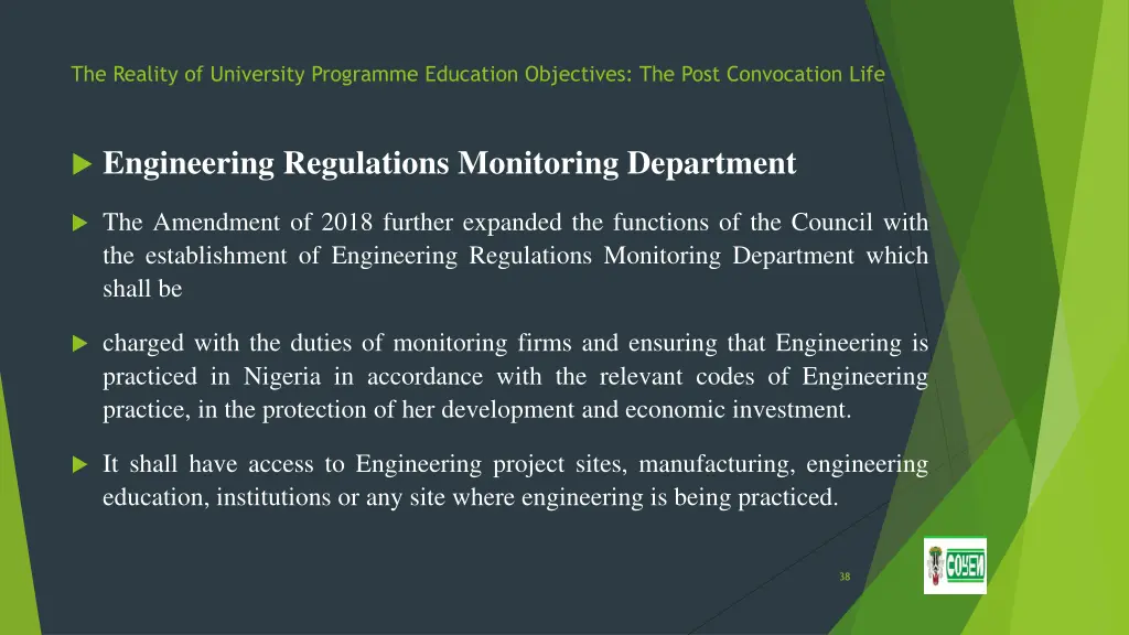 the reality of university programme education 34