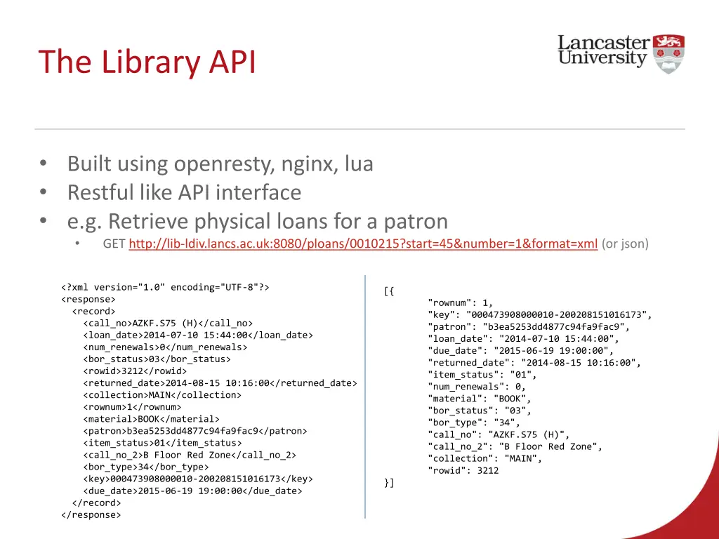 the library api