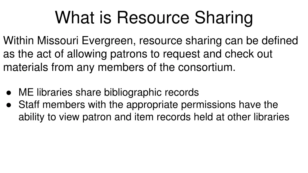 what is resource sharing