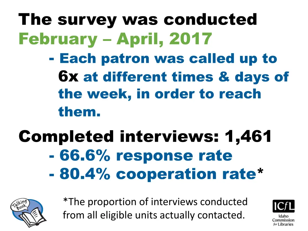 the survey was conducted february april 2017 each