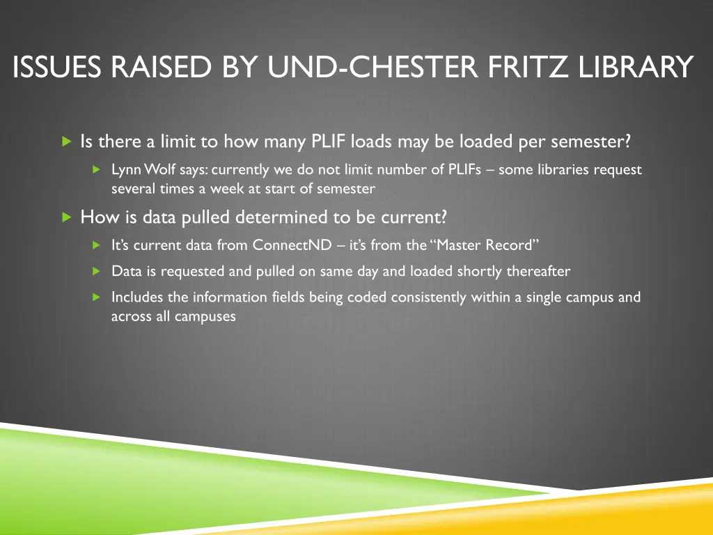 issues raised by und chester fritz library 1