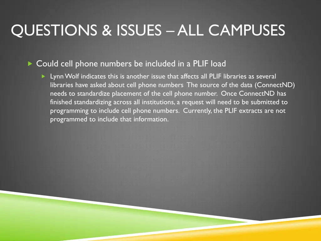 questions issues all campuses 1