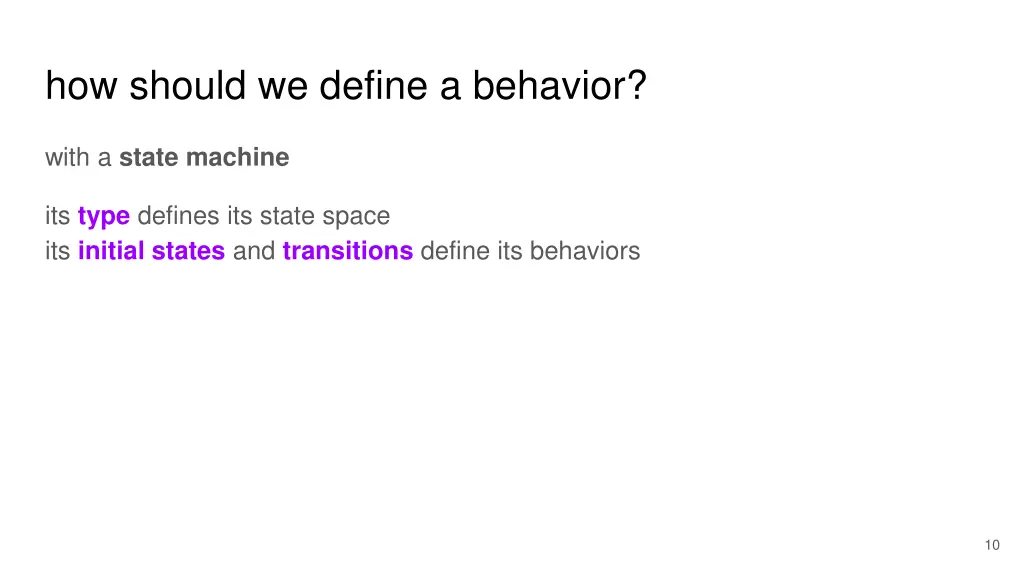 how should we define a behavior 1