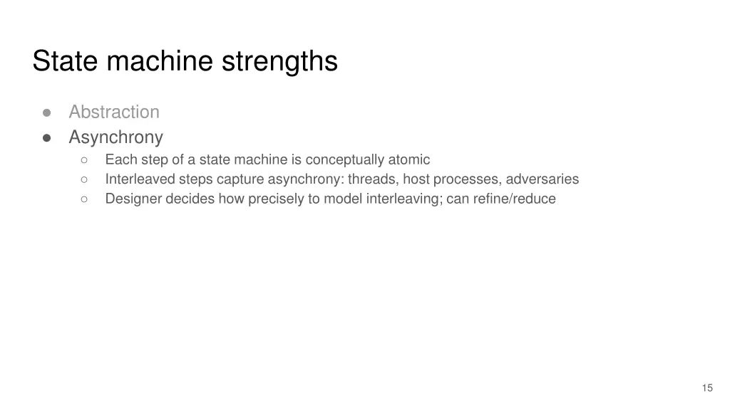 state machine strengths 1