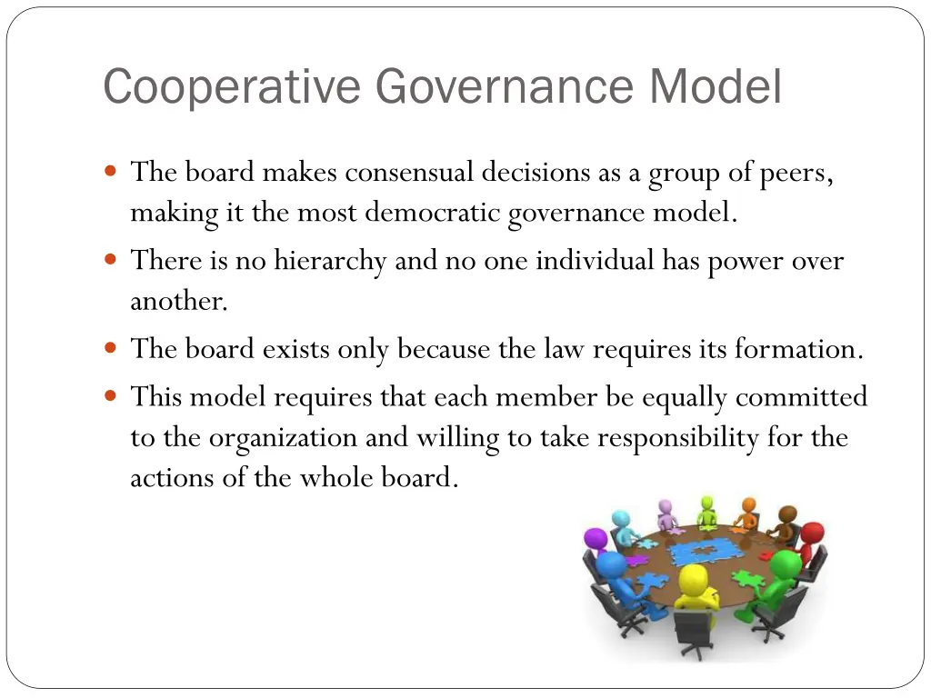 cooperative governance model