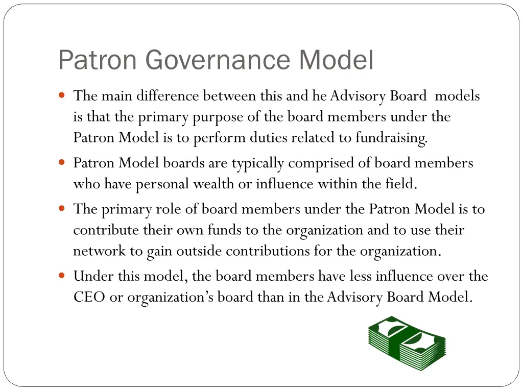 patron governance model