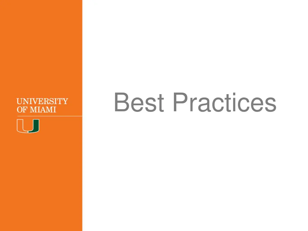 best practices