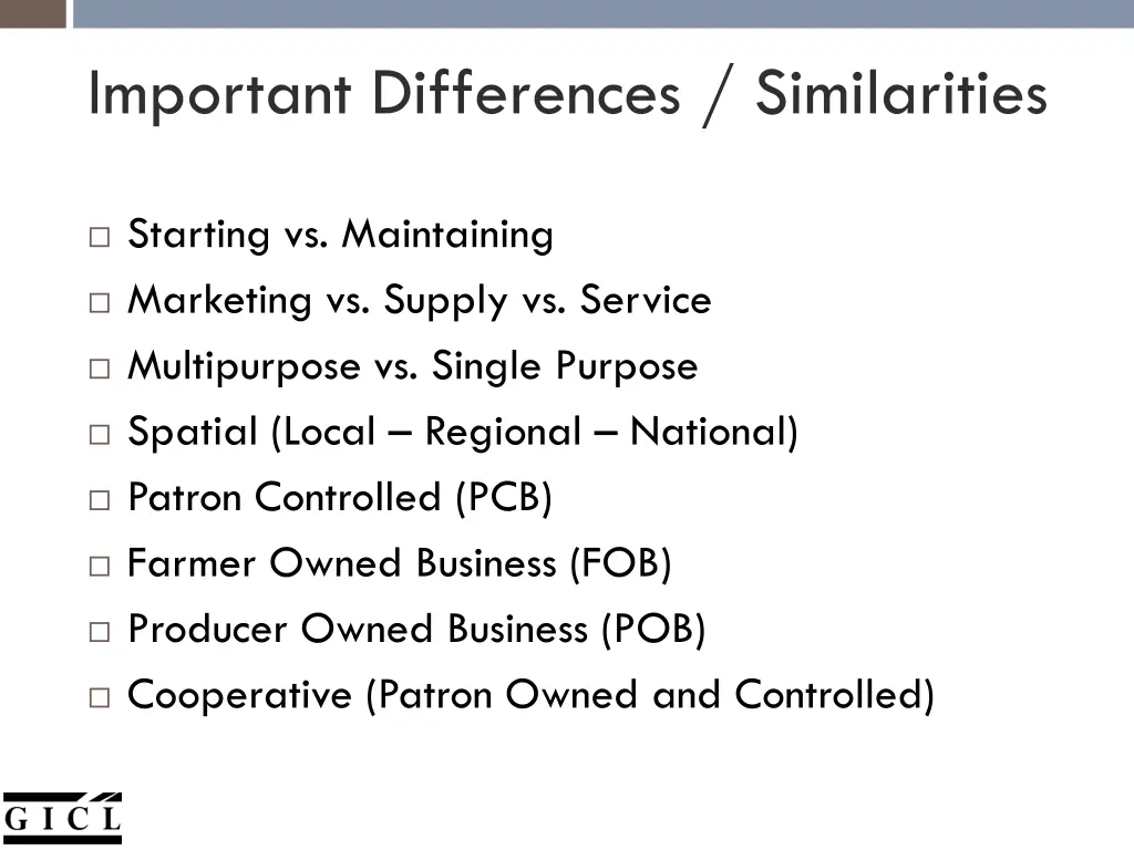 important differences similarities