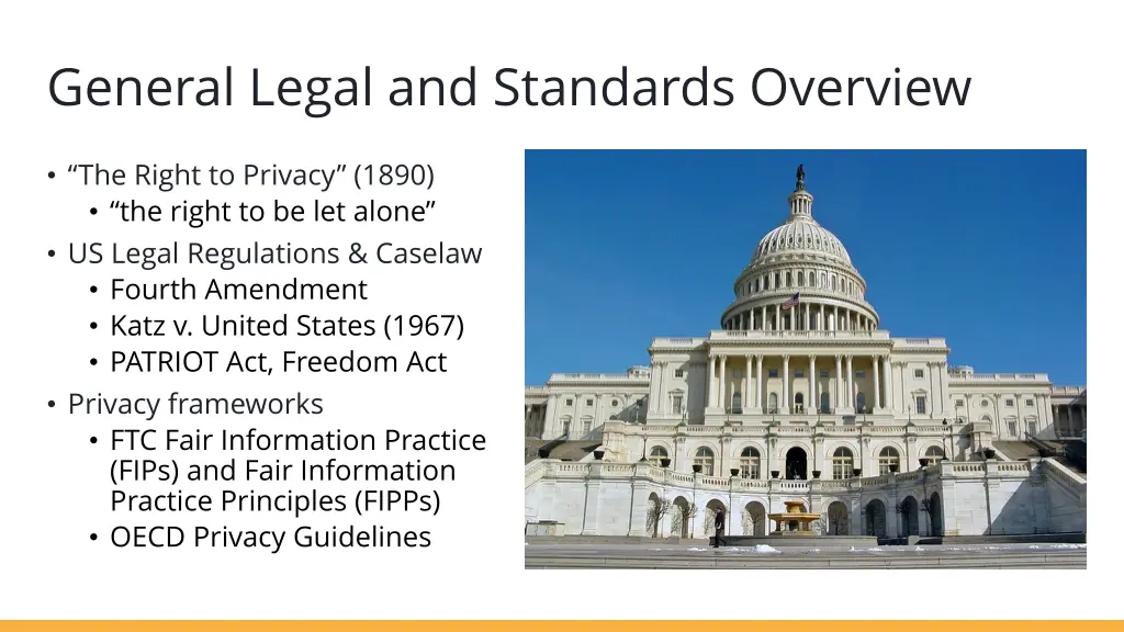 general legal and standards overview