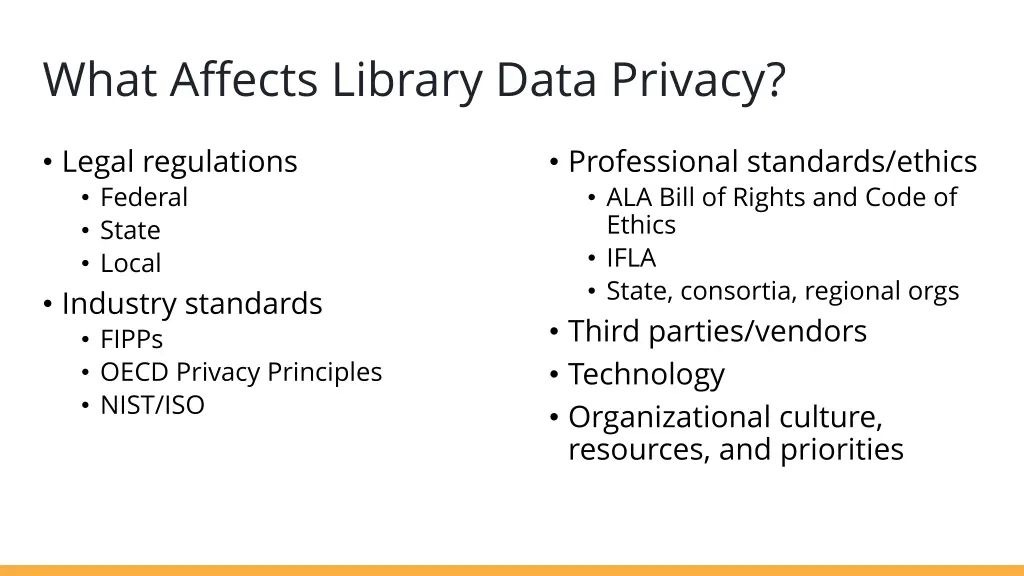 what affects library data privacy